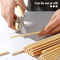 Vista 3 de 50 varillas de clavija, varillas de madera de 1/8 x 12 pulgadas, varillas de bambú natural sin terminar para manualidades y bricolaje