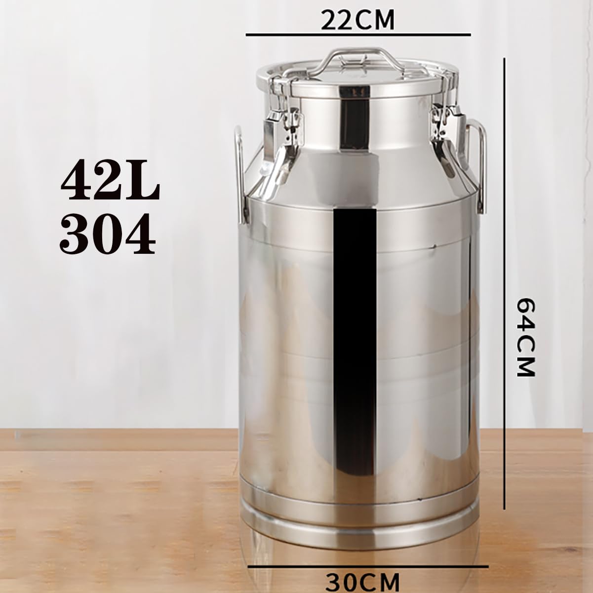 Stockage scellé Ultra épais de Baril d'acier Inoxydable 304 et Transport de bière, Lait, boîtes de thé, Huile Comestible d'arachide,100L