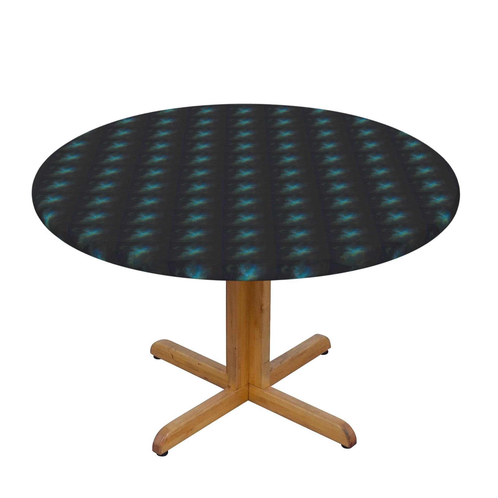 Nappe ronde galaxie verte pour protéger et décorer votre table extérieur