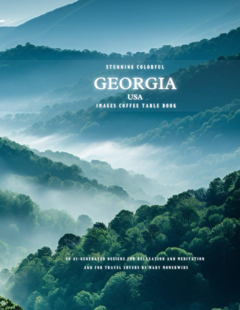 Stunning Colorful Georgia USA Images Coffee Table Book: 40 AI-Generated Designs for Relaxation and Meditation and for Travel Lovers