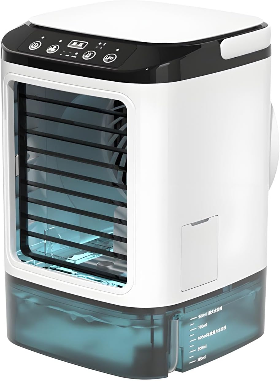 Portable Air Coolers with Water Tanks and Ice Box Household Air Conditioning Fan for Personally Cooling in Homes Offices Small Electric Fan
