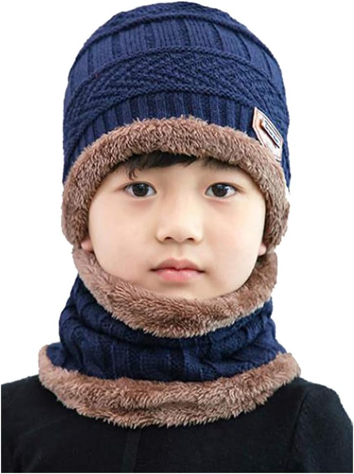 Cartoon Winter Hats Ski Cap for Girls Boys Windproof Thermal Fleece Trapper Hat with Earflap Face Warmer