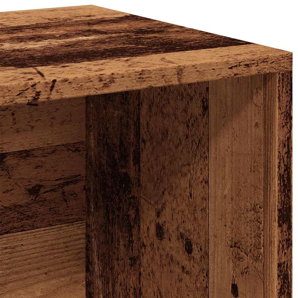 vidaXL Aufbewahrungstruhe Altholz-Optik 69,5x34x36 cm Holzwerkstoff, Aufbewahrungstruhe, Plattenspielereinheit, Plattenspielerständer mit Aufbewahrung