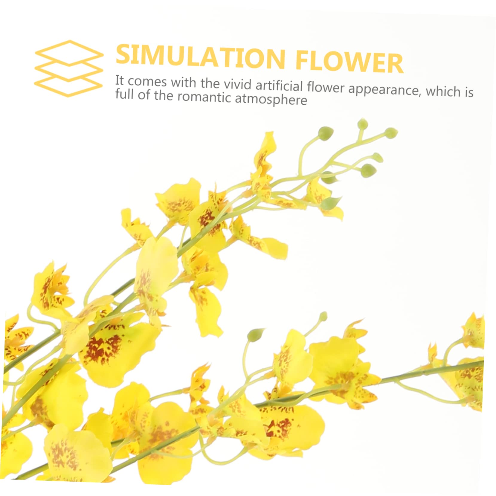 Ciieeo 4 Stück künstliche künstliche orchideen kunstorchidee gefälschte Orchideenblumendekoration Seiden-Oncidium-Orchidee Simulationsblume gefälschtes Oncidium Seidenblume