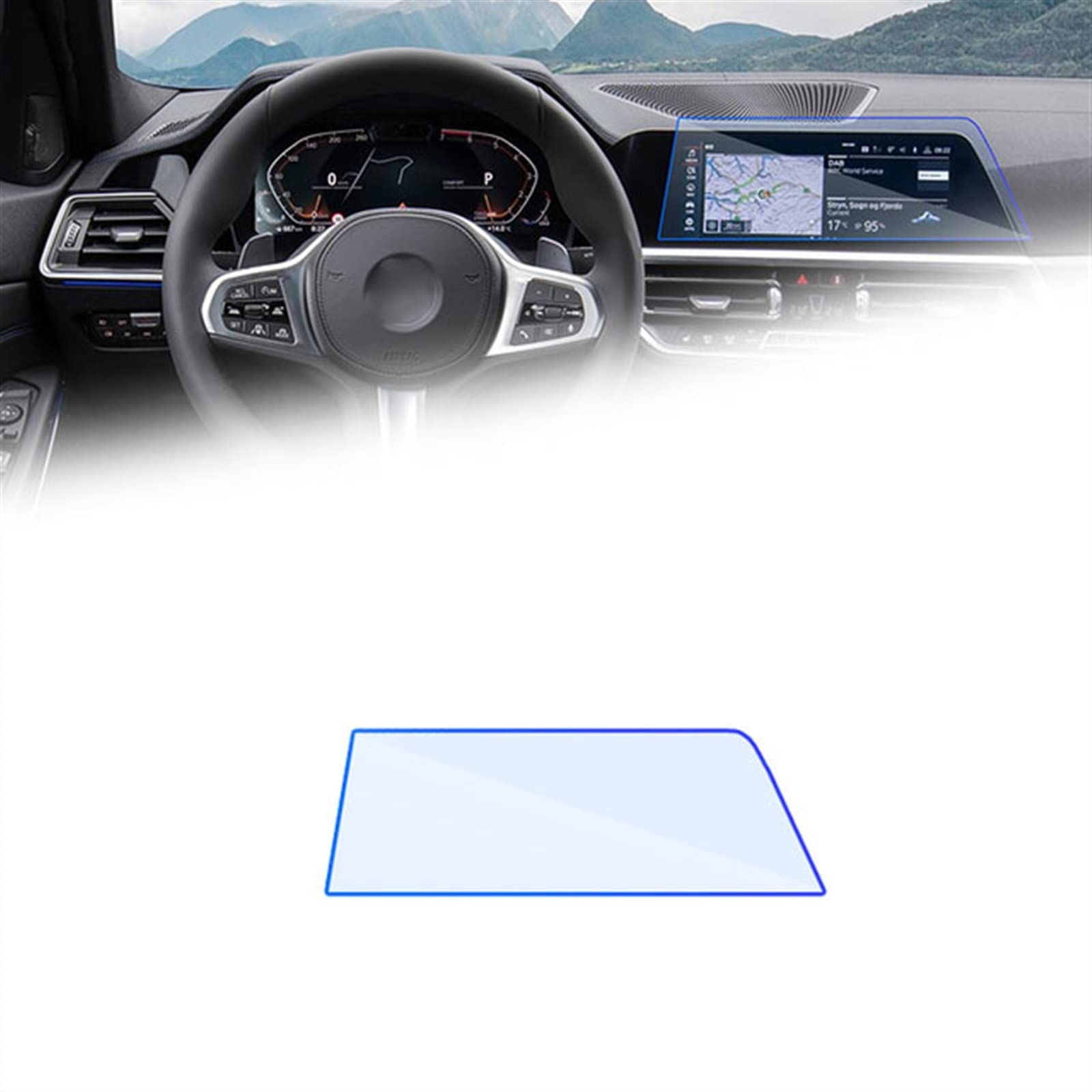 Film d'instrument de navigation anti-reflet pour écran tactile BMW G22 G23 G26 MK2