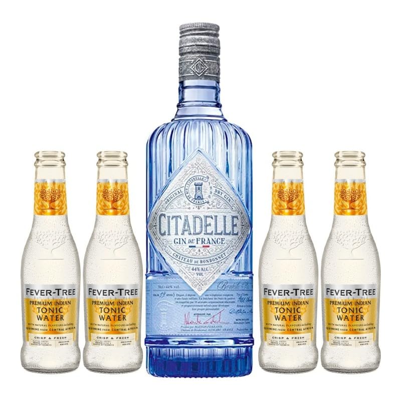 Citadelle Gin 44% Vol. + Tónica Fever Tree Gratis – Ginebra Francesa Premium con Regalo Ideal para Gin Tonic Perfecto y Cócteles Sofisticados