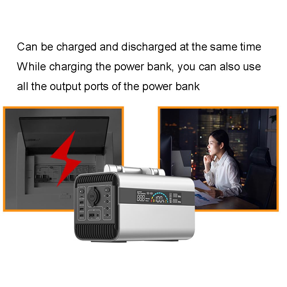 Stazione di Alimentazione Portatile 600W Generatore Solare Alimentazione Mobile Campeggio Batteria Alimentazione con Presa 220V per Viaggio Caccia Blackout