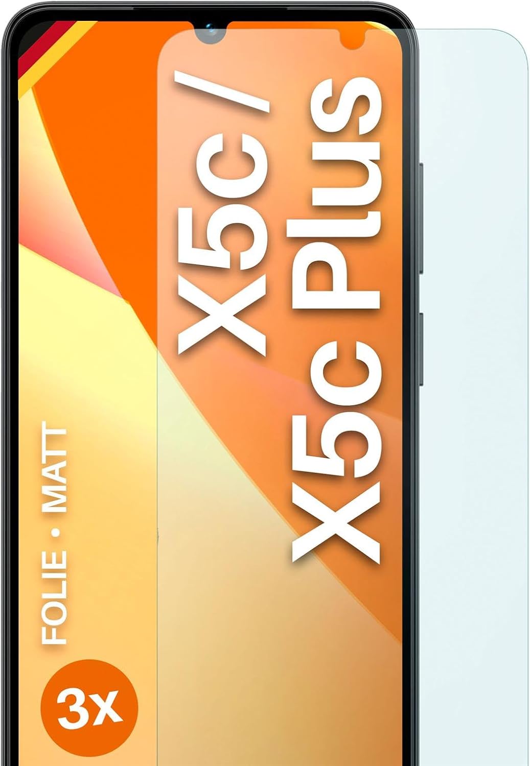 moex FlexProtect matte Schutzfolie f r Honor X5c / X5c Plus Displayschutz Folie matt gegen Reflexionen Anti Reflex Handyfolie mit Sonnenschutz Kompatibel mit jeder Handyh lle 3 St ck