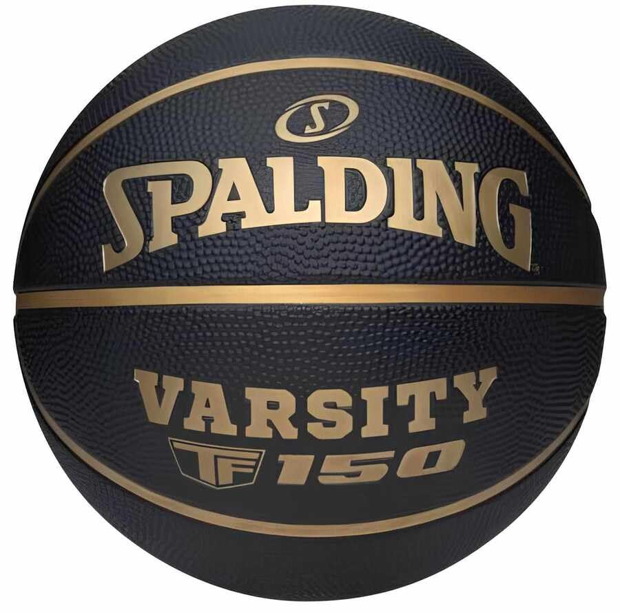 Spalding TF-150 Basketbol Topu, Siyah-Altın, 7 Numara, Dış Mekan