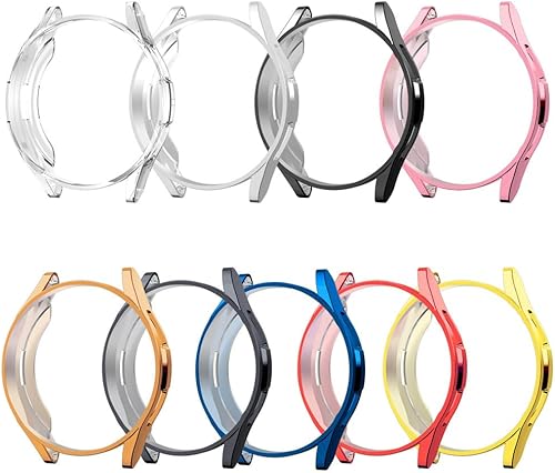 Miniatura 9 de Funda compatible con Samsung Galaxy Watch 6 Classic de 1.693 in 2023, carcasa protectora de pantalla suave chapada en TPU a prueba de arañazos para