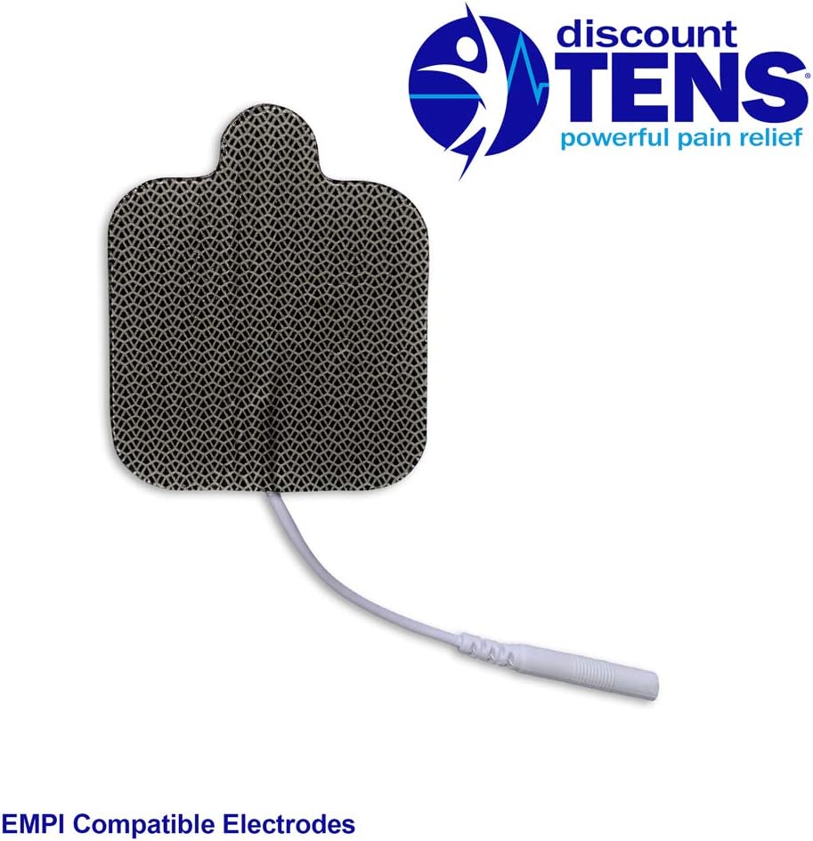 Discount TENS, EMPI Compatible TENS Electrodes, 8 Premium Replacement Pads for EMPI TENS Units. (2 inch x 2 inch)
