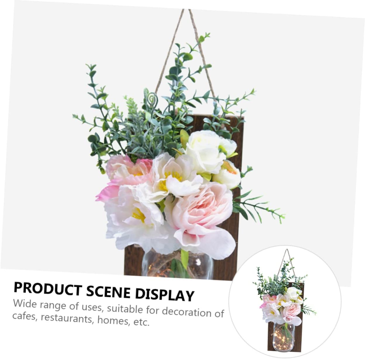 LIFKOME 1pc Led Artificial Flower Wall Light Vintage Glass Bottle Design Decorative Simulation Flower Lamp for Bedroom Living Room Cafe and Office Decor