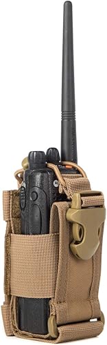 Miniatura 10 de LUITON Tactical Molle - Bolsa de radio resistente para walkie talkies bidireccionales, compatible con bolsaspaquetesbolsas (negro)