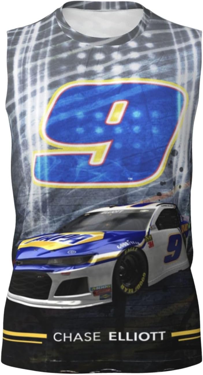 Chase-Elliott-Car-9 Men's Tanks Top A-Shirt Sleeveless T-Shirt for Sport Gym Athletic T-Shirts