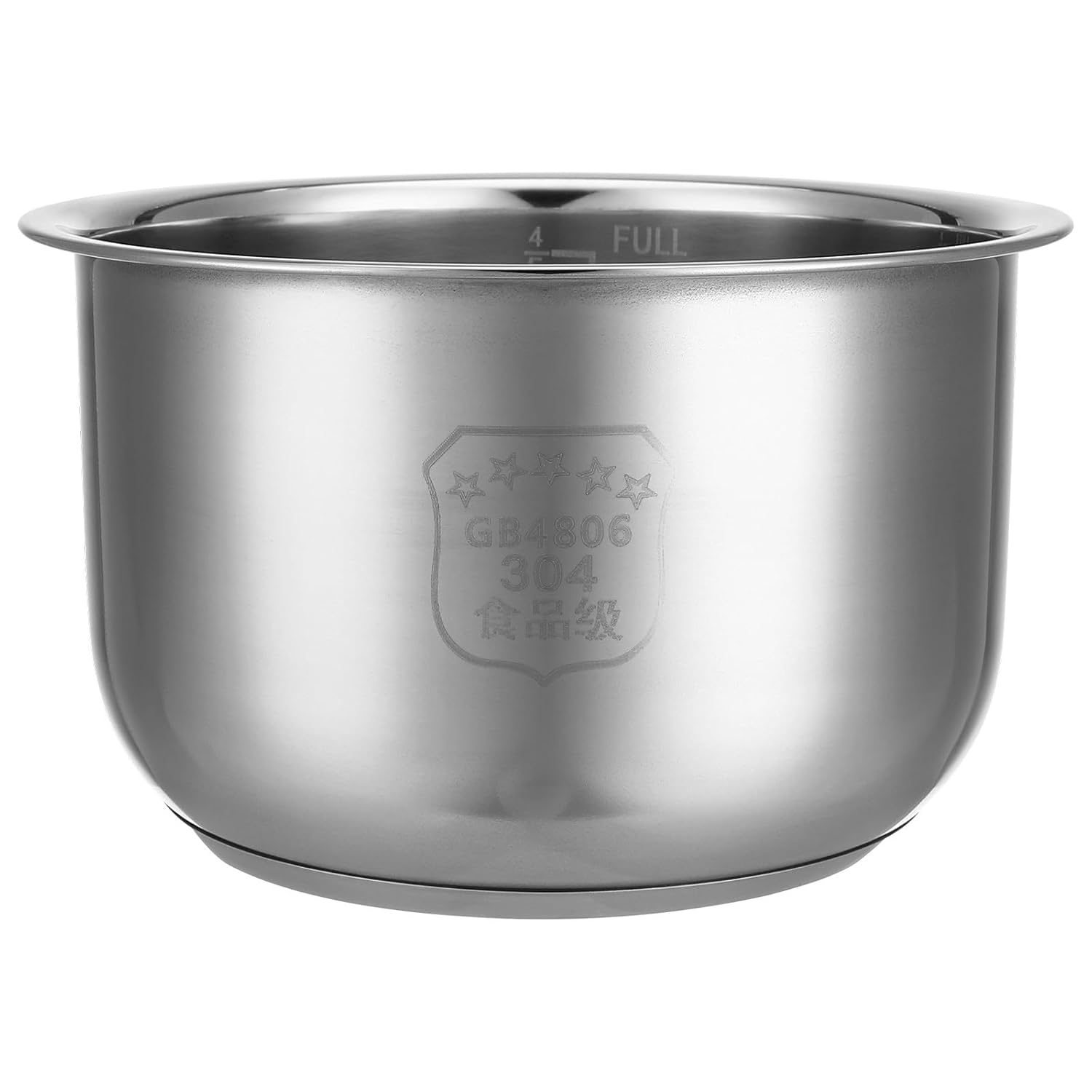 Inner Pot Pressure Cooker Rice Cooker Liner Stainless Steel Rice Cooking Silver Container Pot Replacement 7 08x6 29x4