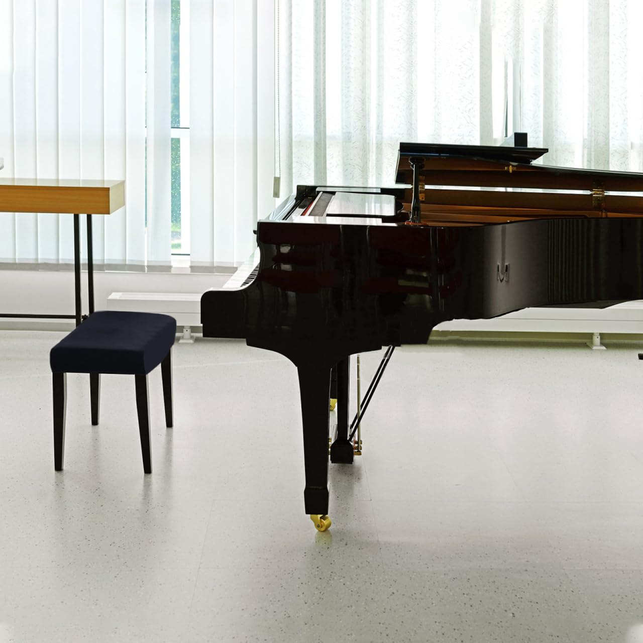 Healeved Copertura di protezione per sgabello da pianoforte copri panchina per casa facile da pulire