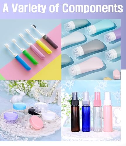 Conjunto de garrafas de viagem premium para artigos de higiene pessoal - recipiente de 85 g aprovado