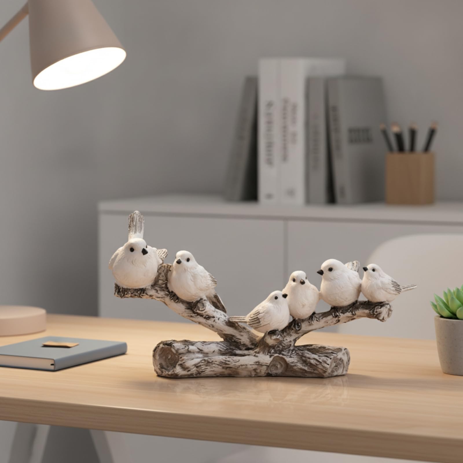 LOVIVER Figura Pájaros Rústico coración | Envejecido, Escultura Pájaros en, Acogedora, Estatua Pájaro, para Recibidor, Estantería
