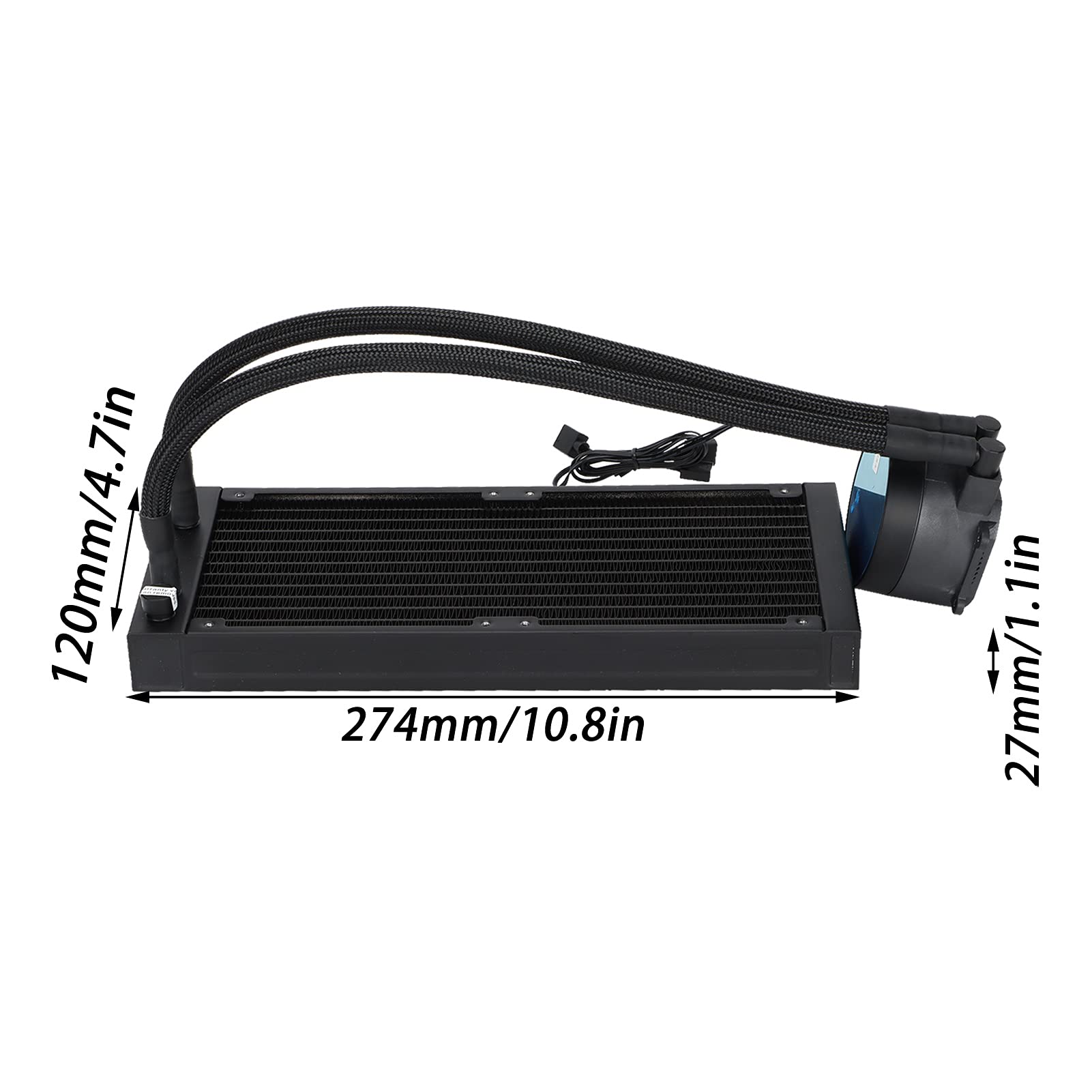 SIXRUN Enfriador de CPU Radiador de 240mm, Refrigeración Líquida ARGB