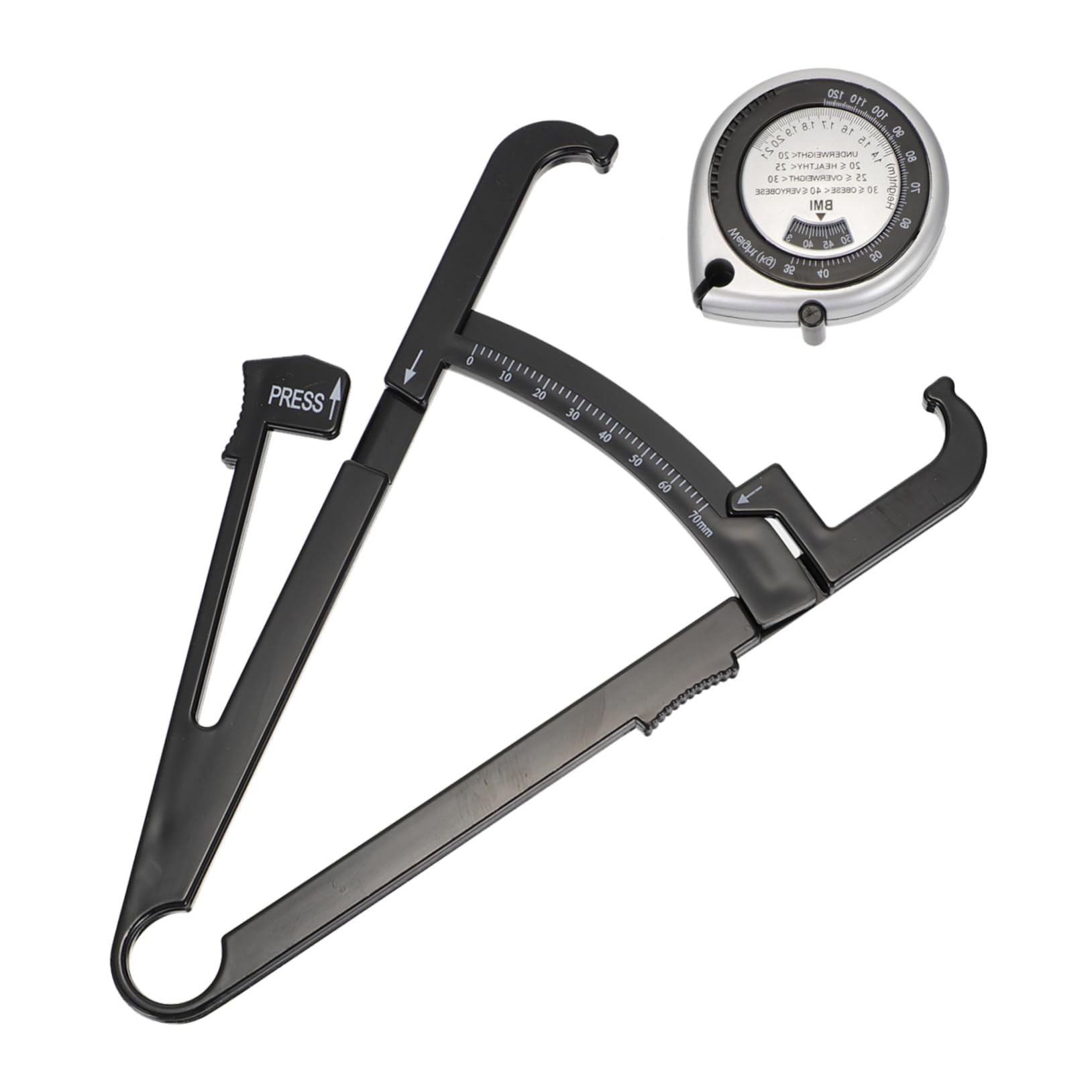 minkissy 8pezzi Per Misurazione Del Grasso Corporeo Strumento Per Bmi e Misurazioni Del Corpo Set Plicometro Fitness e Nutrizione