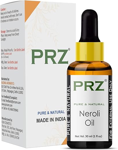 PRZ Neroli Essential Oil – Pure Natural for Aromatherapy, Skin Care & Hair Care, 30 ml