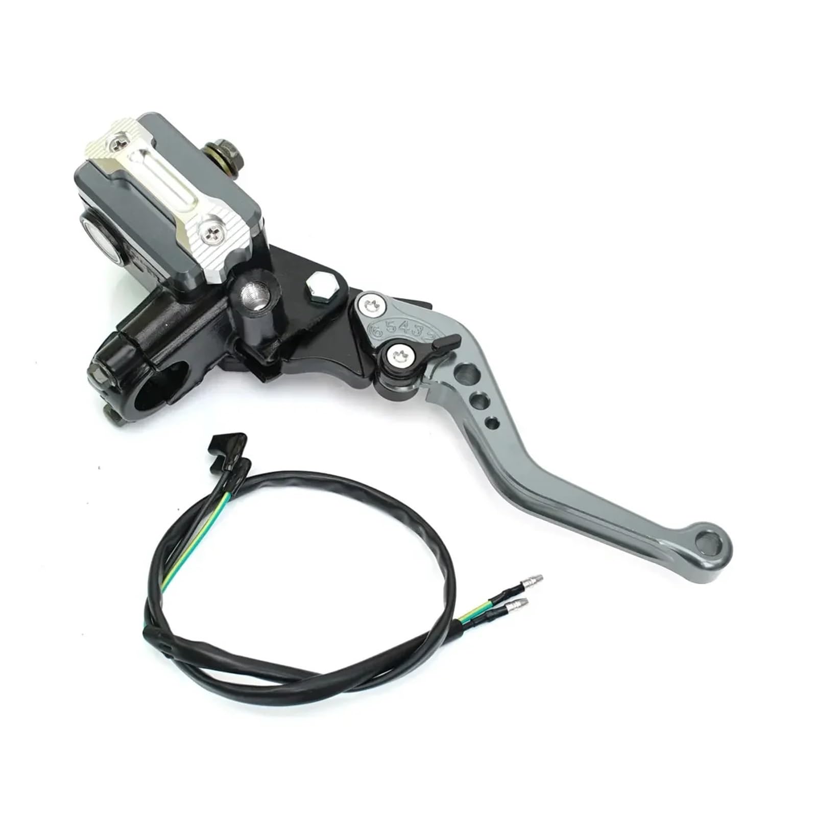 Hguvsjd 7/8" 22mm CNC Aluminum Alloy Moto Front Brake Clutch Master Cylinder Hydraulic Pump Lever Motorcycle Brake Lever(Grey)