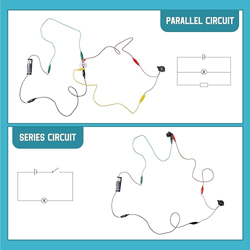 Miniatura 5 de Sntieecr Paquete de 3 42 piezas de motor de circuito eléctrico con bolsas organizadoras, juego de circuito eléctrico educativo Montessori para