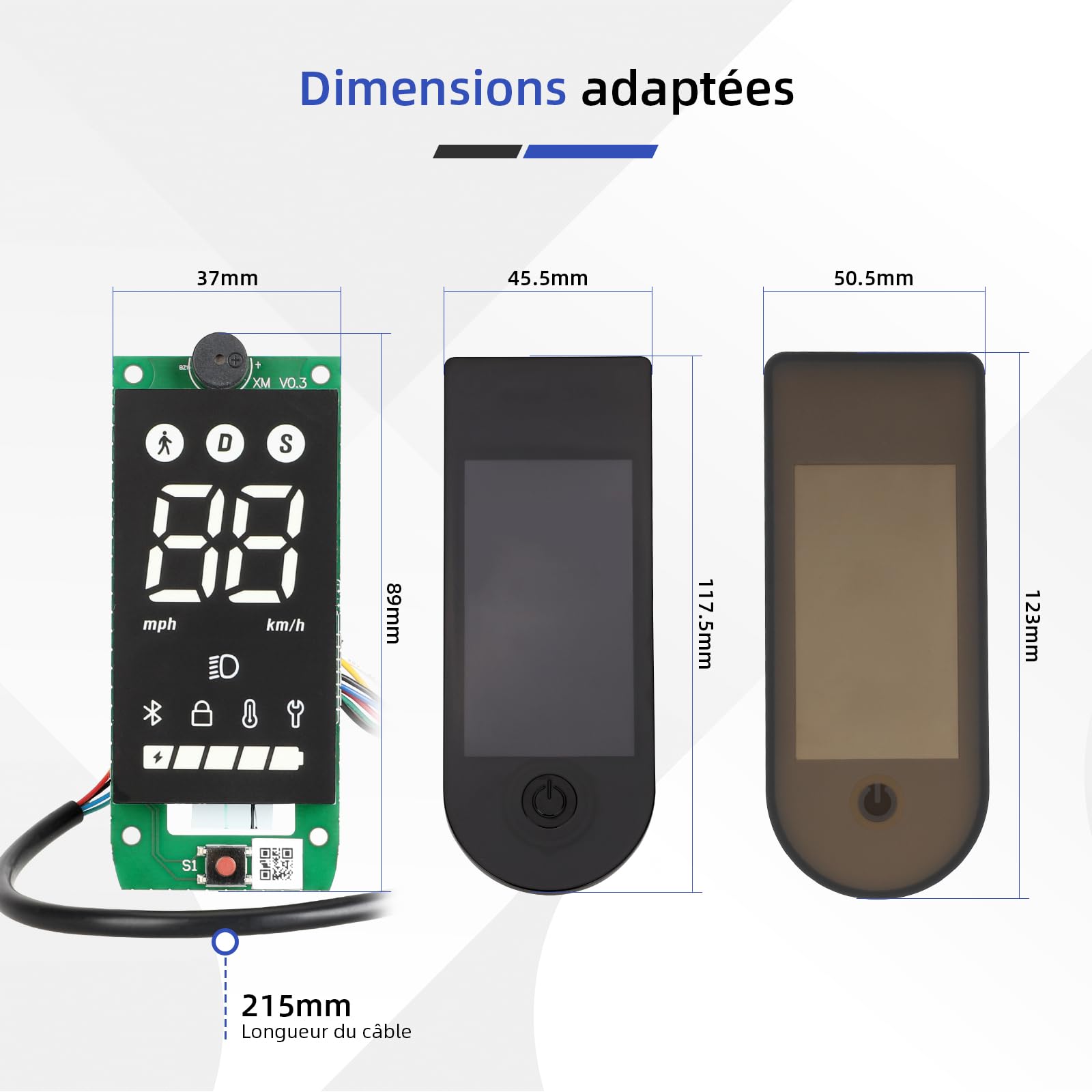 ulip Dashboard - Placa LED para Xiaomi 4 Lite 2nd Gen Elektroroller
