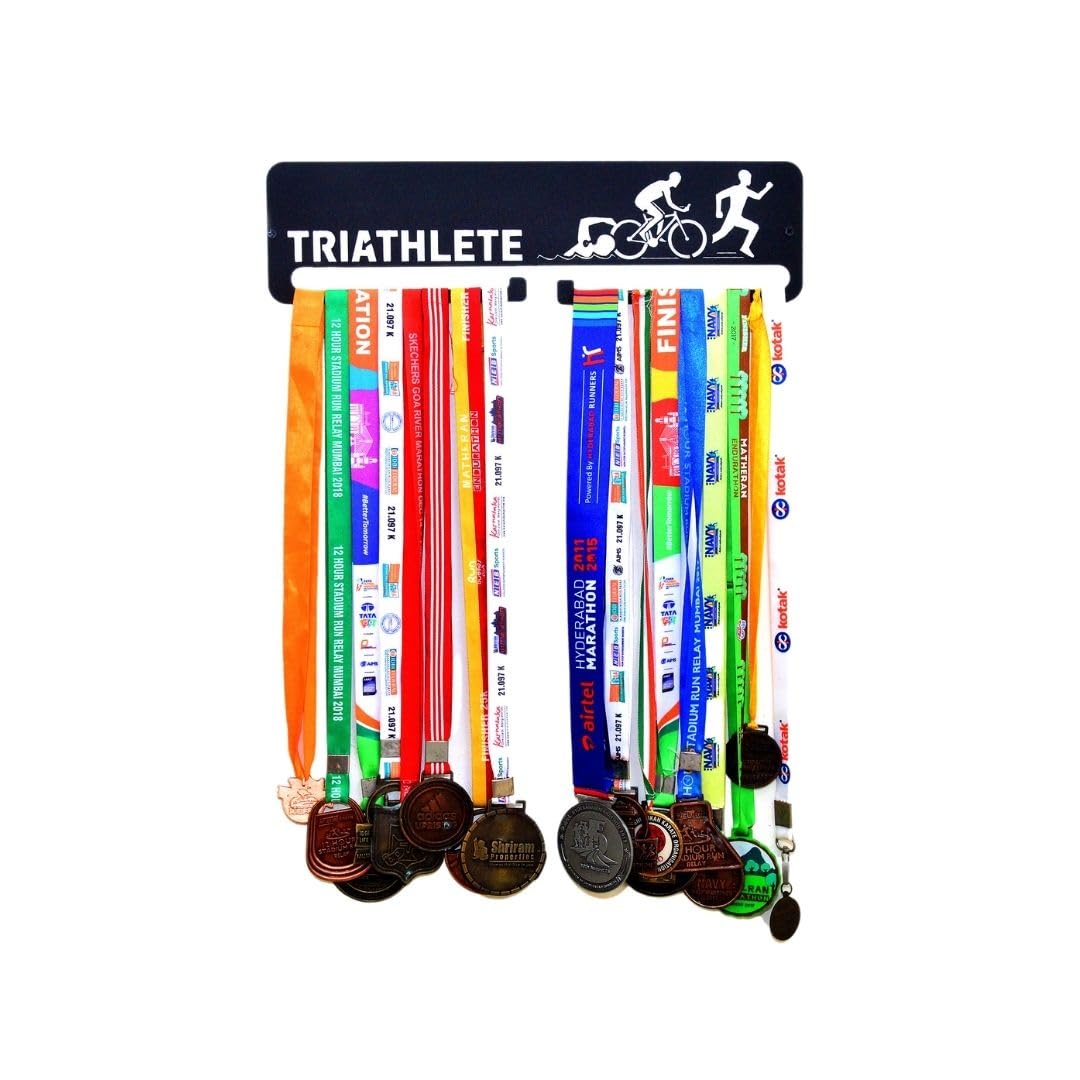 MEDALLIST Triathlete 18" Medal Hanger, Medal Holder Display Hanger Rack Medals Black Medal Holder Wall Mount Medal Frame by MEDALLIST (B0CK4DM6RD) Amazon Price History, Amazon Price Tracker