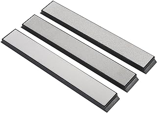3Pcs Sharpening Stones, Rectangular Knife Sharpener Stone Kit, Sliver Diamond Knives Sharpener Whetstone, Practical Whetstone Grindstone Grinder Tool, 240/600/1000 Grit