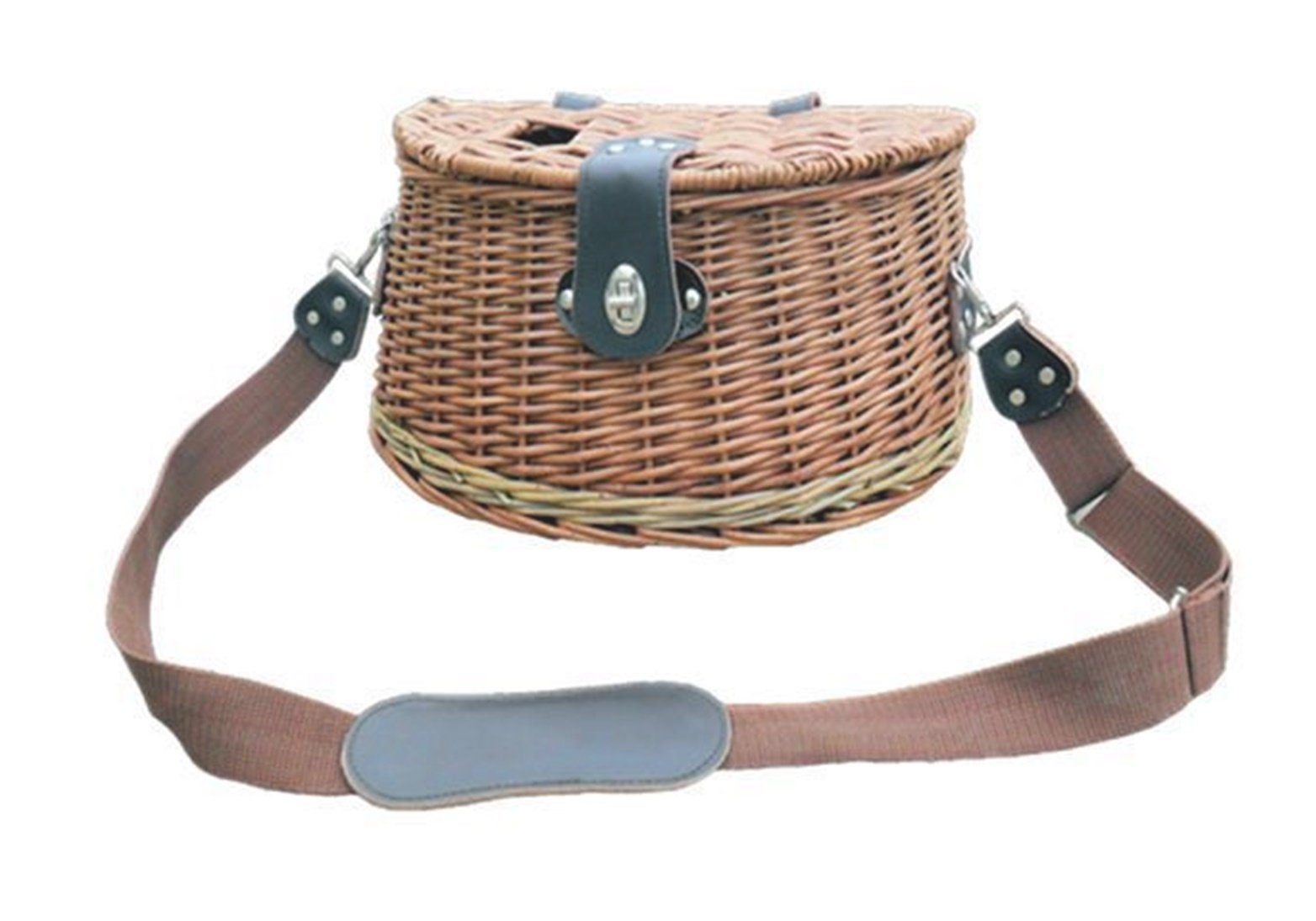 Red Hamper Brown Flying Fishing Creel, Wicker, 22 X 35 X 19 Cm