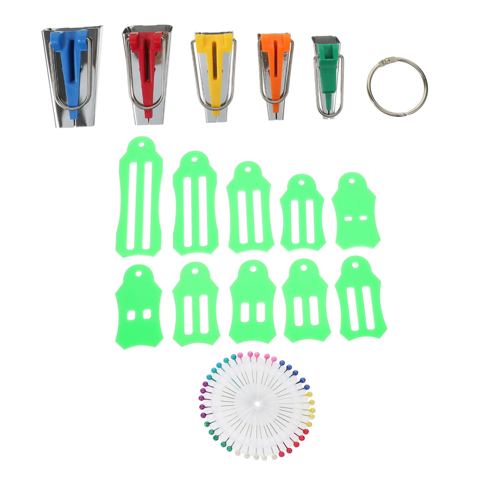 HAWILLOSCH DIY Sewing Quilting Pin Set Bias Tape Maker Kit Bias Tape Fabric Sewing Quilting Tools Compact Lightweight Quilting Tools