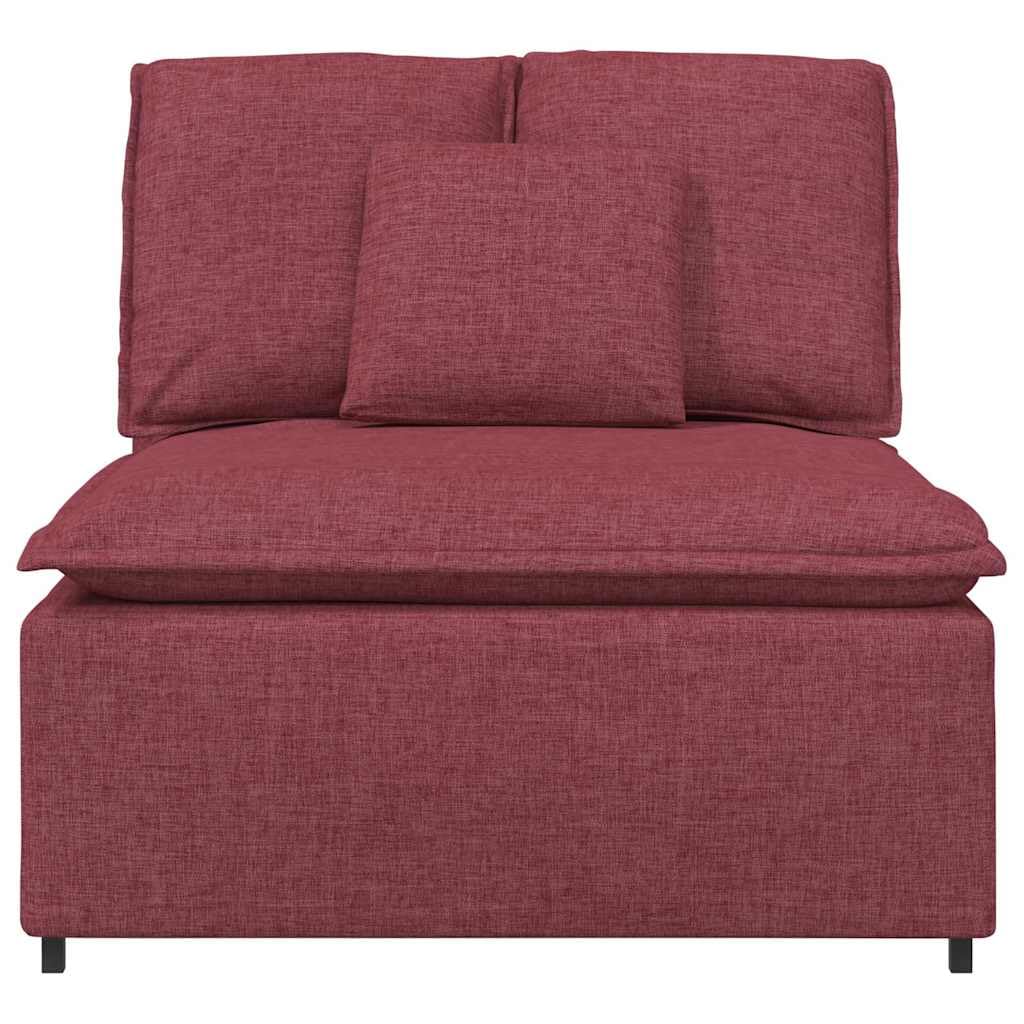 Divano componibile con cuscino rosso vino 100 cm, struttura in metallo, rivestimento in textilene, larghezza della seduta 100 cm, espandibile come divano aggiuntivo, divano ed elemento