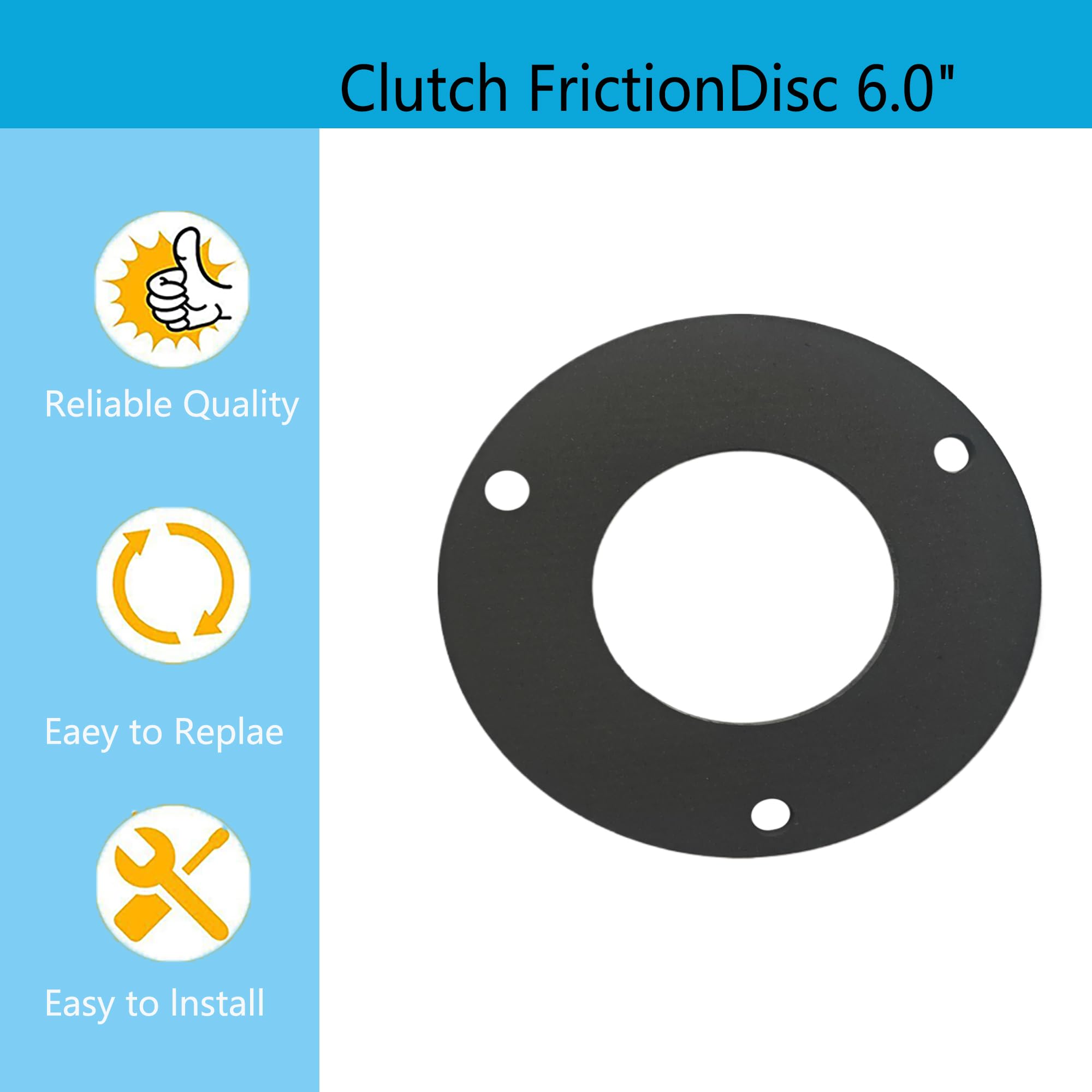 Disco de fricción de repuesto para cortacésped de 6 pulgadas 761-3002 384650-R1 376260-R2 384650-R1 384650-R2 compatible con disco de embrague Cub Cadet 100, 1000, 102, 104, 106, 108, 122, etc
