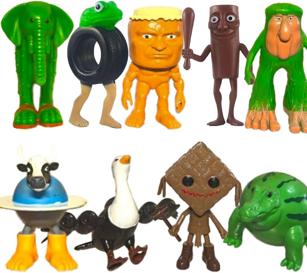 9PCS Italian Brainrot Action Figures Set,1.8-3.3IN Funny Collectible Figures for Kids & Adults,Tralalero Tralala-Inspired,Creative Shark,Monkey and More Toys,Safe Gifts for Fans Ages 6+ (E 9PCS)