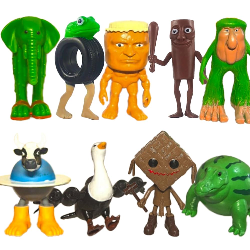 9PCS Italian Brainrot Action Figures Set,1.8-3.3IN Funny Collectible Figures for Kids & Adults,Tralalero Tralala-Inspired,Creative Shark,Monkey and More Toys,Safe Gifts for Fans Ages 6+ (E 9PCS)