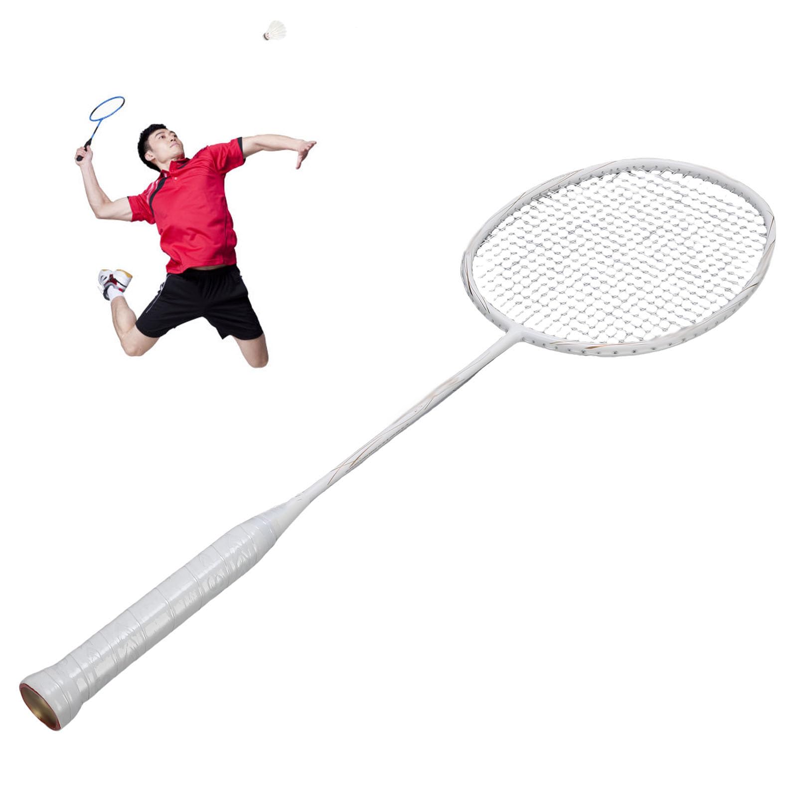 YUYTE Set Racchette da Badminton per Adulti, Carbonio Ultraleggero, per