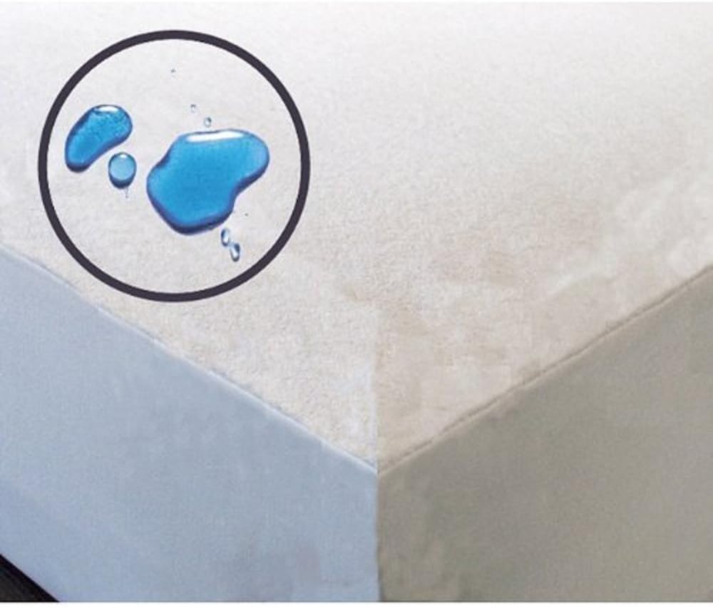 Royal Tradition Solid Terry Cotton Waterproof (Full Size) Mattress Protector, White Mattress Protectors