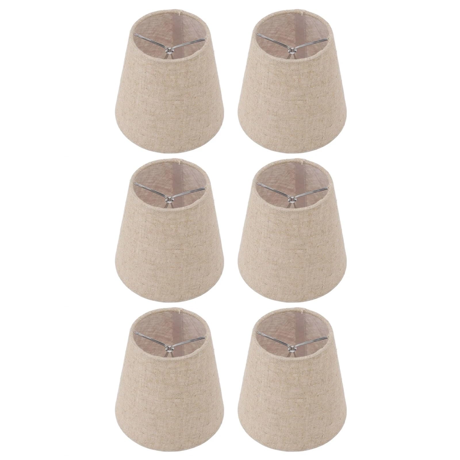 Abat Jour Lampe Table Abat-jour à clipser en tissu de lin for ampoules bougie, accessoires d'éclairage pour Lampe de Table