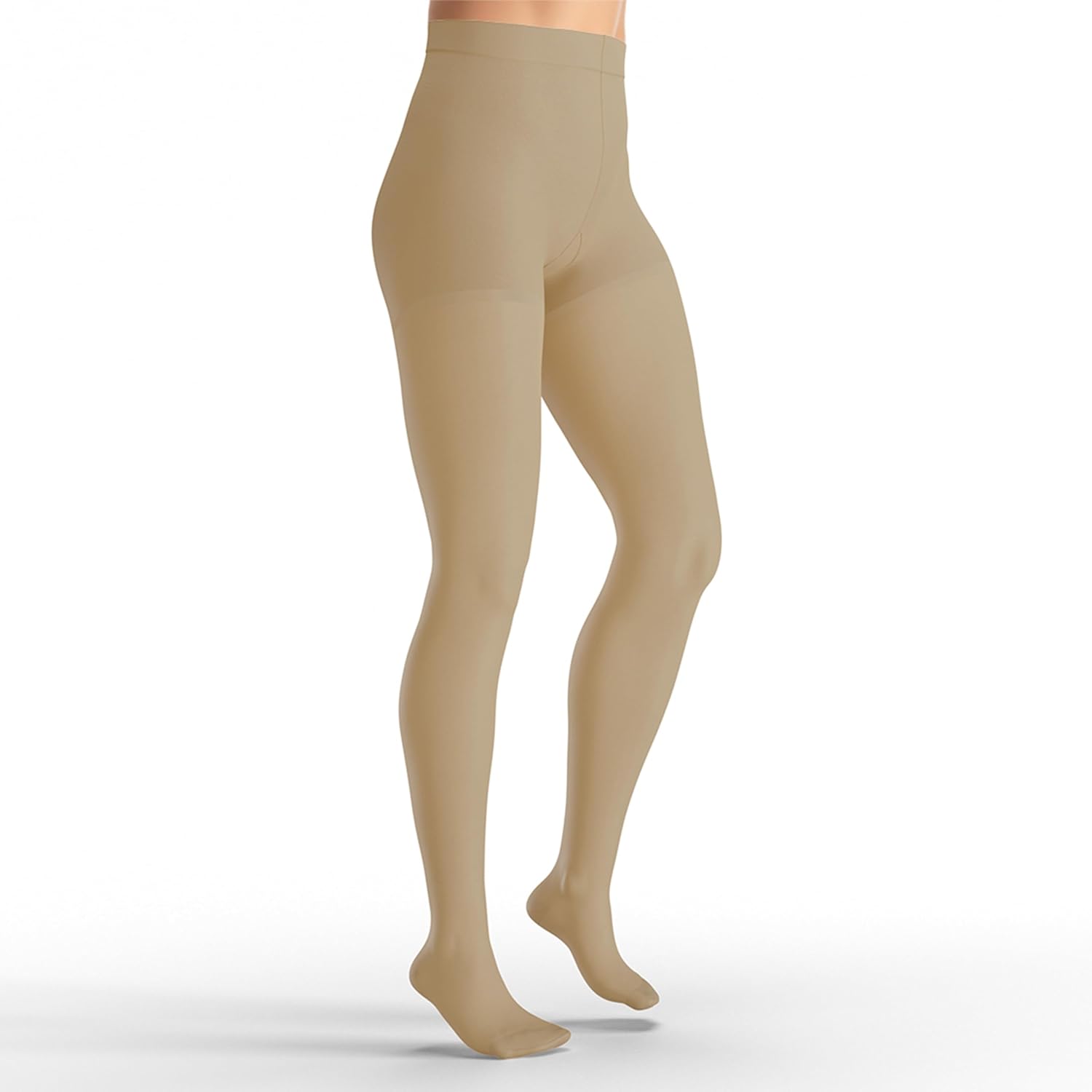 BSN Medical 115158 Jobst Opaque Compression Hose with Closed Toe, Waist High, Large, 20 mm - 30 mm HG Size, Classic Black