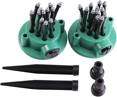Atyhao 2Pcs Lawn Sprinkler, Adjustable Garden Plants Vegetable Sprinkler System Kit, Multi-use Lawn Irrigation System, Easy to Use