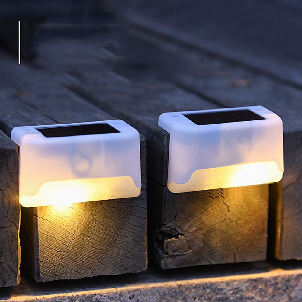 Segnapassi Solari LED 10 Pezzi, Luce Calda 3000K, Impermeabili IP54 - Per Scale, Giardini E Vialetti