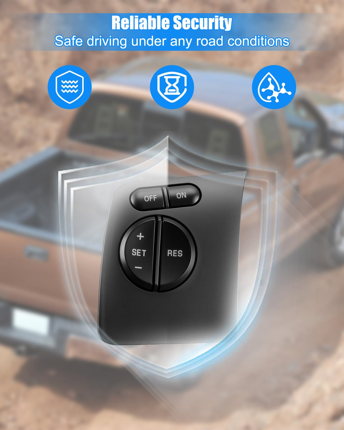 Cruise Control Switch Fit for Ford F250 F350 Super Duty 2008 2009 2010 Expedition 2011 2012 Replace 7L2T-9E740-CAW