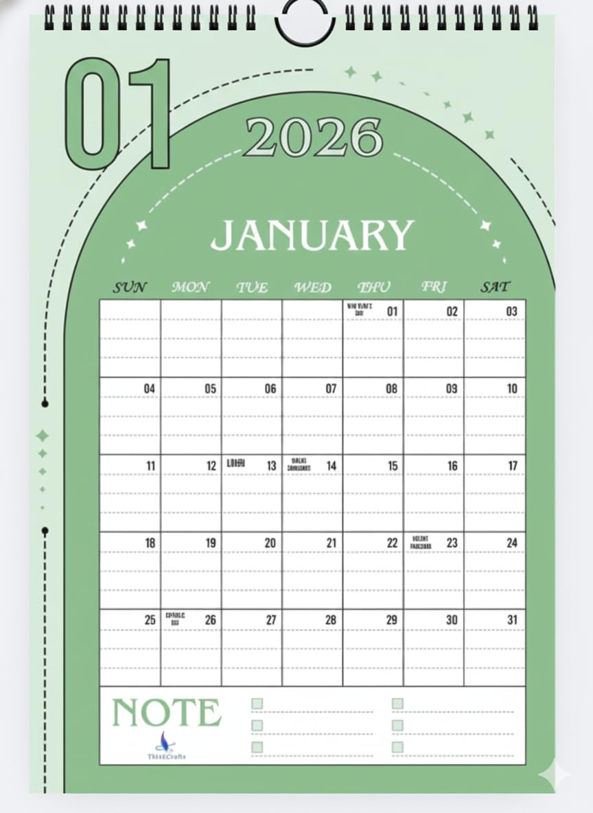Aflip wall calendar (15 months oct 2024 to dec 2025) 2025 -Size 12 by 18 inch Wall Calendar Large Dates with Space for Marks/Notes (Color Wall Calendar, 12 x 18)-image-17