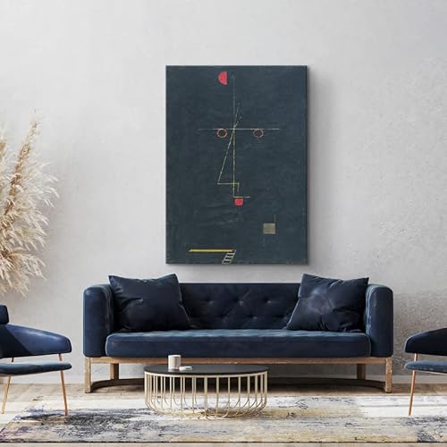 Canvasway - Paul Klee Portrait Of An Equilibrist Canvas Prints Reproduction Wall Art Modern Art Expressionism Painting Picture On Canvas Minimalist Artwork For Home Decorations, Gifts (12"X16"X0.75") #TOP2