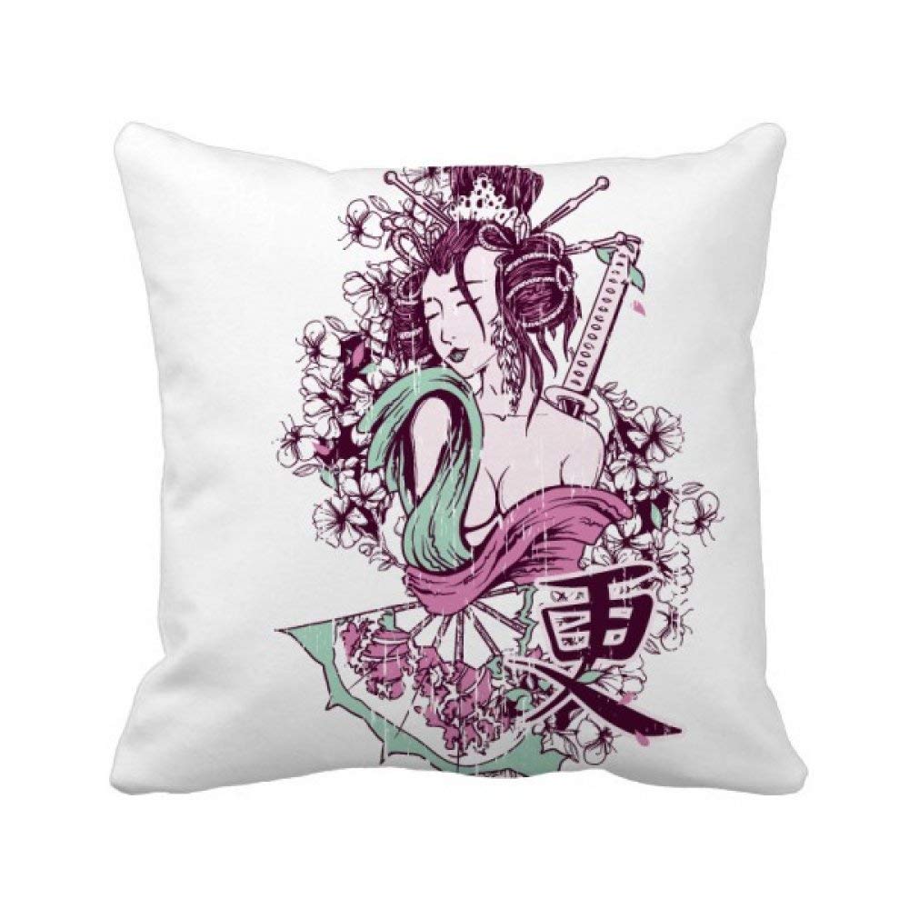 Épée Sakura coussin décoré à la main, un oreiller haut de gamme pour canapé