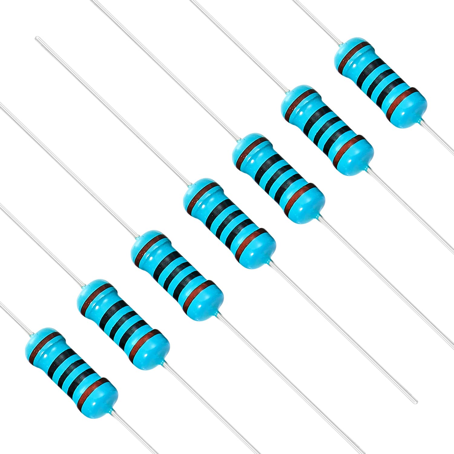 Chanzon 50pcs 1W 100 Ω ohm Metal Film Fixed Resistor 0.01 ±1% Tolerance 100R MF Through Hole Resistors Current Limiting Rohs Certificated