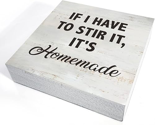 Miniatura 3 de Letrero de madera con texto en inglés "If I Have to Stir It, It's Homemade Kitchen Quote Wood" ("If I Have to Stir It, It's Homemade Kitchen Quote")