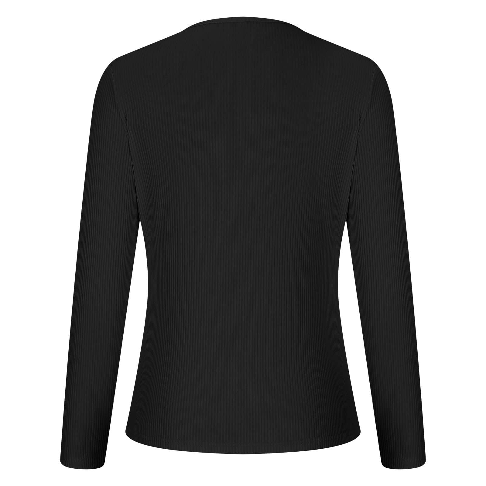 Top da Donna con Lacci sul Davanti Camicetta Sexy con Scollo a V e Coulisse T-Shirt Slim Tinta Unita