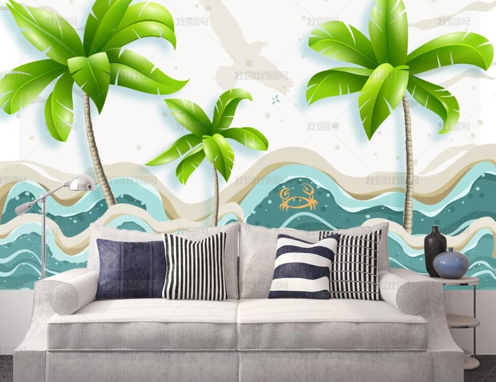 Papier peint intissé original coconut tree poster geant mural decoration salon 150x105
